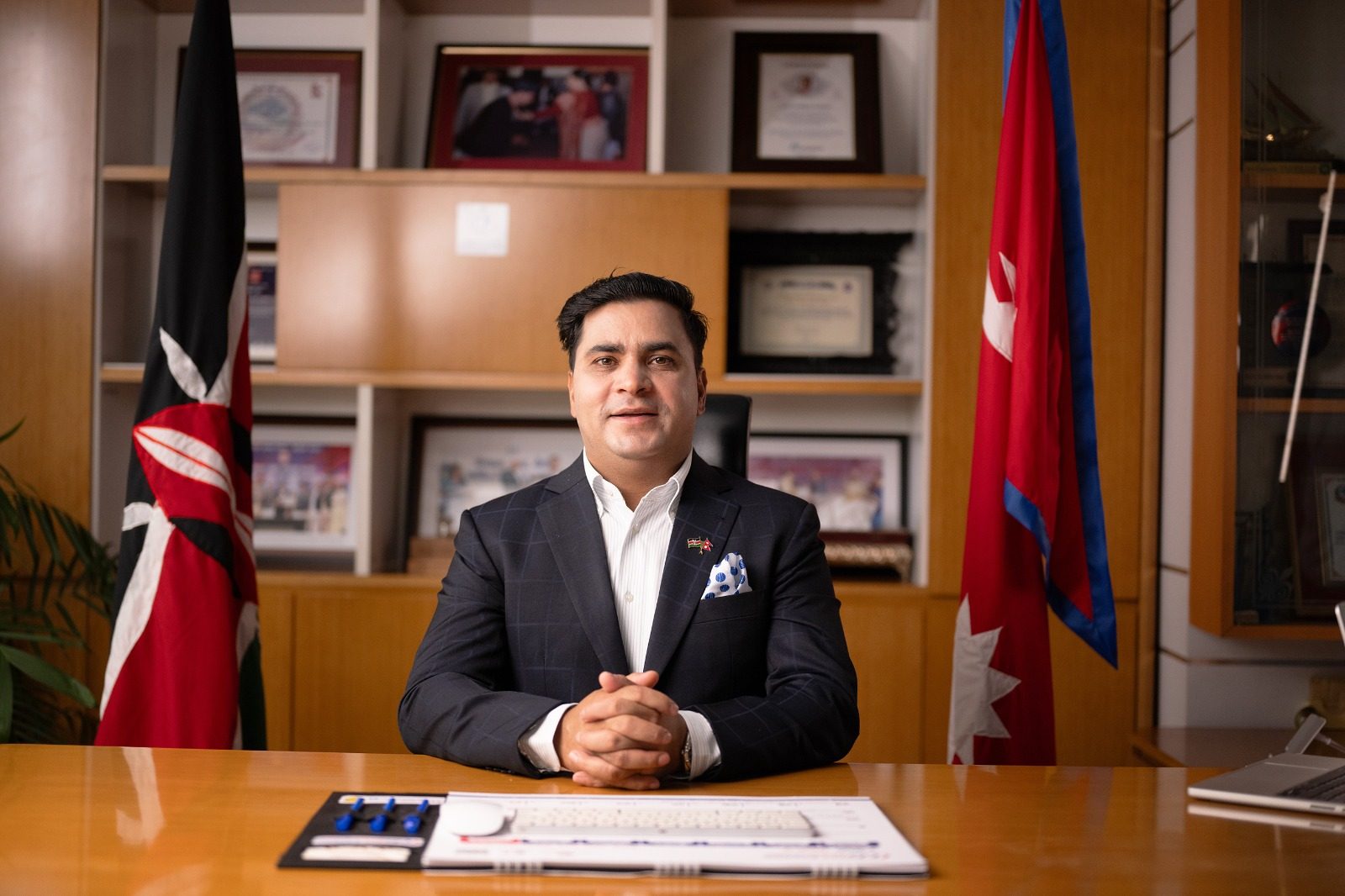 The Honorary Consul of the Republic of Kenya in Nepal at the Consular Office