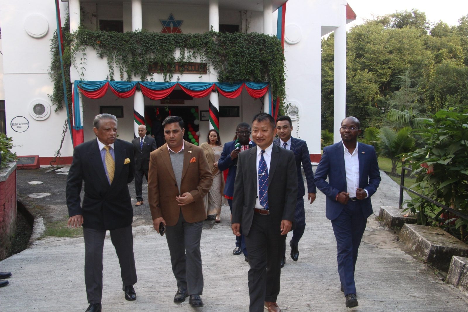 The Honorary Consul with visiting counterparts in Kathmandu